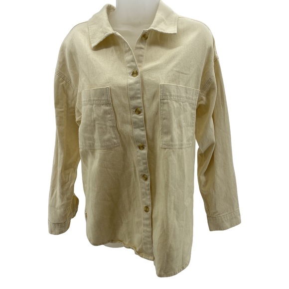 Thread & Supply Tops - Thread & Supply Cream Casual Shirt / Jacket